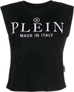 logo-print cotton tank top