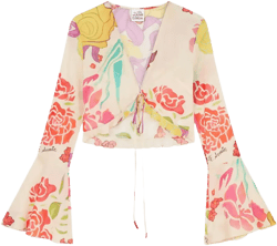 Flores cropped blouse