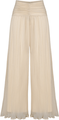 Texture High Waist Wide Leg Trousers