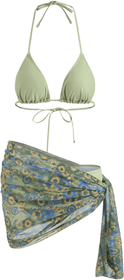 Floral Diary Bikini Set & Sarong