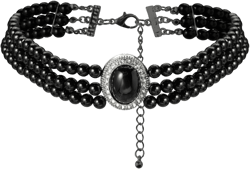 FAUX PEARL BEADED LAYERED NECKLACE