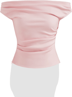 Off-shoulder Ruched Zipper Crop Top