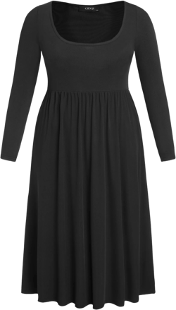  Scoop Neck Ruffle Hem Maxi Dress Curve & Plus