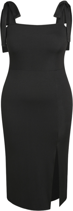 Split Knotted Mermaid Midi Dress Curve & Plus