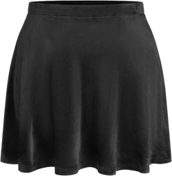 Velvet High Waist Solid Pleated Mini Skirt Curve & Plus