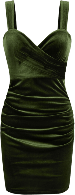 Velvet Sweetheart Wrap Ruched Cami Mini Dress
