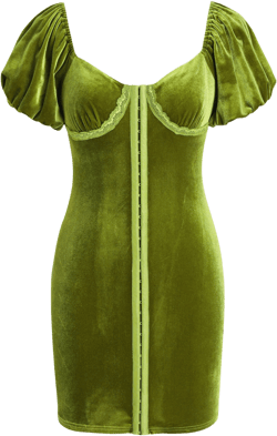 Solid Velvet Buckle Up Sweetheart Mini Dress