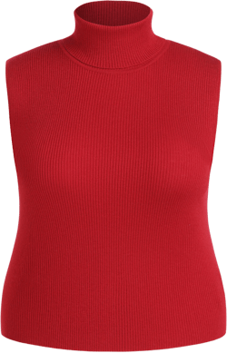 Wool-blend High Neck Knit Crop Top Curve & Plus