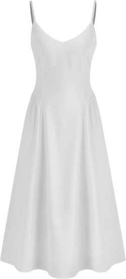 V-neck Solid Shirred Ruffle Midi Dress