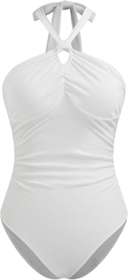 Halter Solid Cut Out Ruched Knotted Top