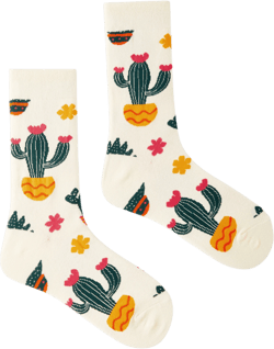 CACTUS & FLORAL CREW SOCKS
