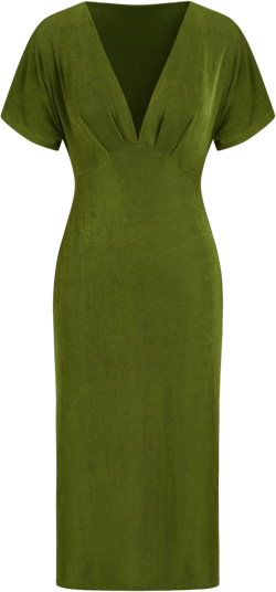 Velvet V-neck Ruched Maxi Dress