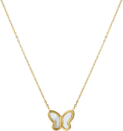 BUTTERFLY 18K GOLD PLATED STAINLESS STEEL PENDANT NECKLACE