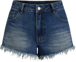 Cider Denim Low Rise Raw Hem Micro Shorts