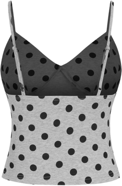 Polka Dot Crop Cami Top & Low Rise Mini Skirt