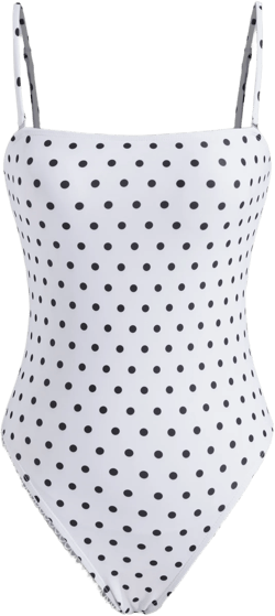 Shaping Polka Dot One Piece Swimsuit