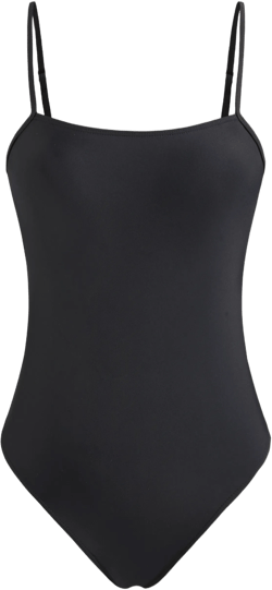Shaping Square Neck Backless One Piece Swimsuit