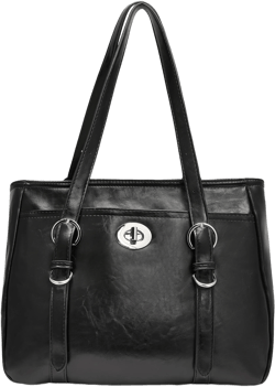 Faux Leather Large Capacity Tote Bag