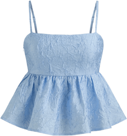 Square Neck Solid Ruffle Crop Cami Top