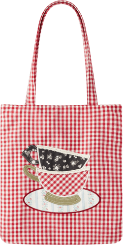 CUP GINGHAM TOTE BAG