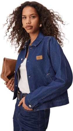 Calvin Klein Women's Blue Workwear Denim Jacket