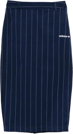 adidas Women's Blue Pinstriped Pencil Midi Skirt