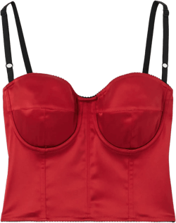 Satin bustier top