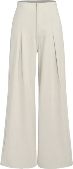 Low Rise Tie Back Pleated Wide Leg Jeans