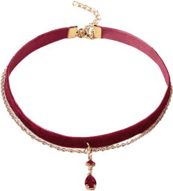 Rhinestone Velvet Layered Choker Necklace