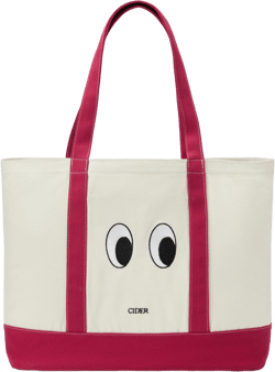 EYE EMBROIDERED CANVAS TOTE BAG