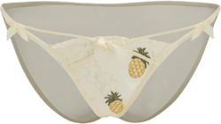 Lace Pineapple Embroidery Bowknot Lingerie Set