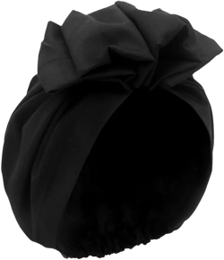 Anna-Kaci Vintage Turban Headwrap with Large Bow Elegant Soft Stretch Headscarf for Women - Black