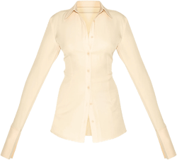 Butter Yellow Woven Fitted Shirt