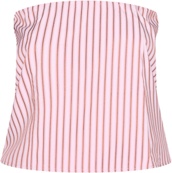 Candy Pink Striped Boxy Bandeau Top