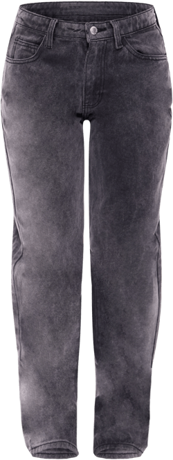 Washed Grey Mid Rise Straight Leg Jeans