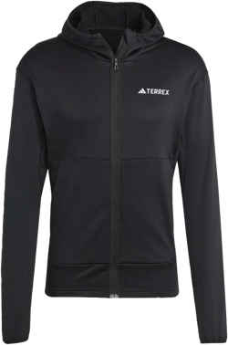 adidas Xperior Light Fleece Hooded Jacket Men's, Black, Size M