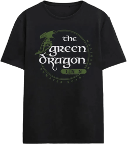 The Lord of the Rings The Green Dragon Inn Hobbiton Adult Black Short Sleeve Tee -3XL