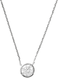 14K Gold Lab Grown Diamond Bezel Necklace