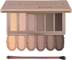 Erinde 6 Colors Mini Neutral Eyeshadow Palette, Naked Taupe & Brown Nude Eye Shadow Palette Makeup, Velvety Matte Satin Finish, Long Lasting Waterproof Travel Make Up Pallet with Mirror 01#