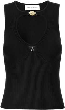 open-knit tank top