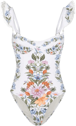 floral-print swimsuit