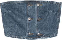 button-detail denim top