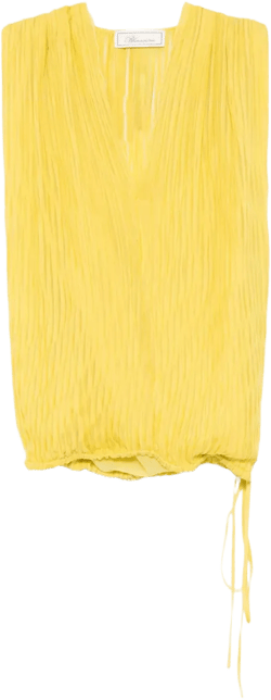 pleated silk top