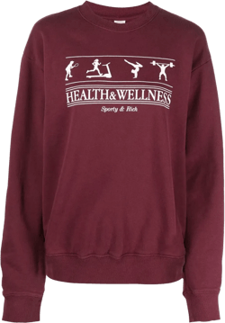 graphic-print sweat top