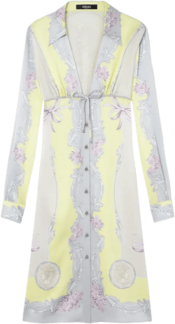 Cameo silk midi shirt dress