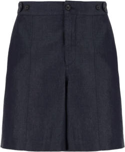 high-waisted denim shorts