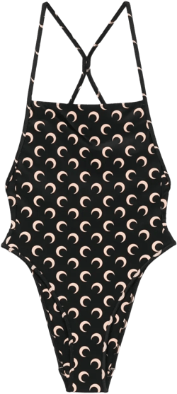 moon-printed swimsuit