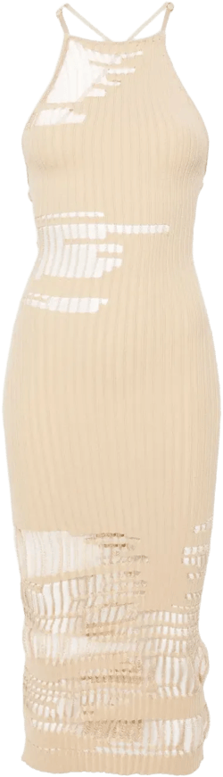 Nodin ripped knitted dress
