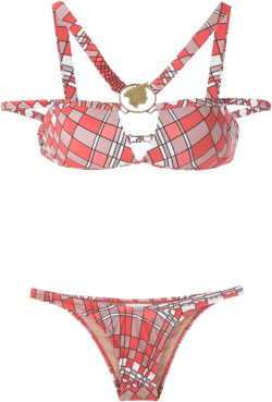 geometric print bikini set