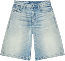 De-Sire light-wash denim shorts